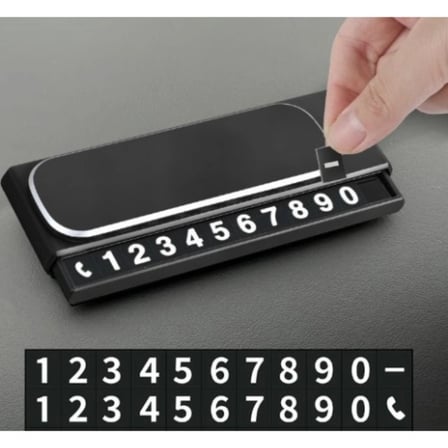 #Numaratör Şık Lüks Park Telefon Numarası Fosforlu Torpido Üstü Kayar Kapaklı Oto Araç İçi Numaratör