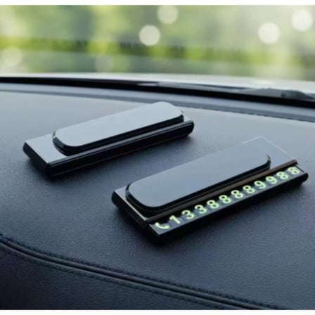 #Numaratör Şık Lüks Park Telefon Numarası Fosforlu Torpido Üstü Kayar Kapaklı Oto Araç İçi Numaratör