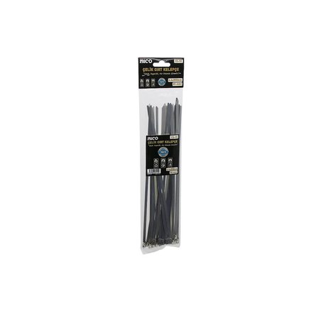 #Cırt Dayanıklı Metal 4.6 X 250 Mm Sağlam Endüstriyel Paslanmaz Çelik Kablo Bağı 25'li Cırt Kelepçe