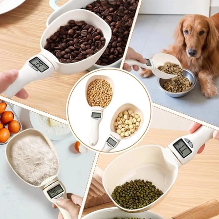 #Kaşık Hassas Mutfak Tartı Gıda Mama Kahve Terazili 800 Gr Ölçme Kapasiteli Şık Dijital Ölçü Kaşığı