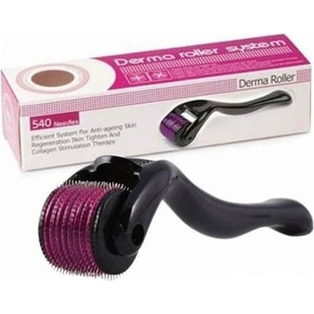 #DermaRoller Titanyum 540 İğne Cilt Bakım Aleti Anti Aging Leke Giderici Derma Roller System 0.5 Mm