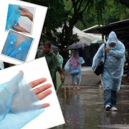 #Yağmurluk Su Geçirmez Şeffaf Kapüşonlu Çıtçıtlı Pratik Outdoor Ekonomik Standart Unisex Yağmurluk