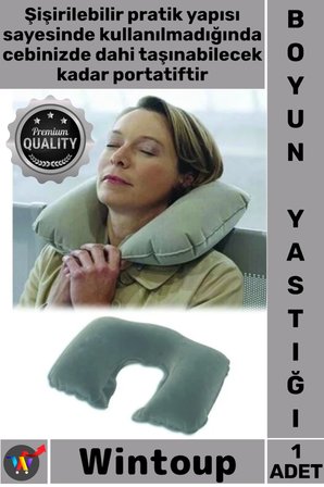 #Boyunluk Şişme Travel Neck Pillow Konforlu Ergonomik Portatif Uçak Otobüs Seyahat Yastığı Boyunluk
