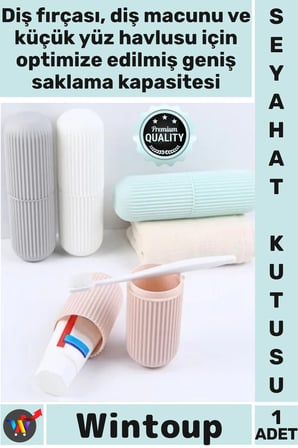 #SeyahatKutu Portatif Hijyenik Kapak Kamp Gezi Koruyucu Organizer Diş Fırçası Macunu Seyahat Kutusu