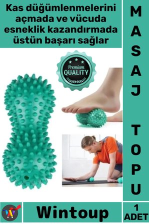 #Masaj Profesyonel Fıstık Şekilli Kas Gevşetici Kan Dolaşımı Artırıcı Hedef Nokta Terapi Masaj Topu