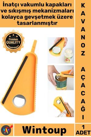 #Açacak Çok Fonksiyonlu V Şekilli Kaymaz Lastik Şeritli Pratik Konserve Kavanoz Şişe Kapak Açacağı