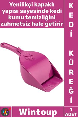 #Kedi Hijyenik Koku Önleyici Pratik Kum Tasarrufu Sağlayan Sağlam Kapaklı Kedi Tuvalet Küreği