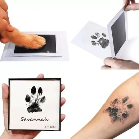 #Çerçeve Mürekkepsiz Baskı Kiti Pet Anı Hediyesi Güvenli Kedi Köpek Pati İzi Fotoğraf Çerçevesi Seti