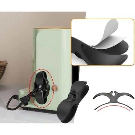 #Kablo Airfryer Mutfak Aletleri Kablo Sarma Aparatı Siyah Set Çok Amaçlı Kablo Düzenleyici 2 Adet