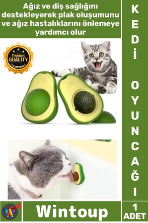 #Oyuncak Diş Temizleme Stres Azaltıcı Doğal Catnip Etkileşimli Eğitici Avokado Kedi Nanesi Oyun Topu