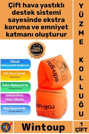 #Kolluk Kaliteli PVC Çift Hava Yastıklı Güvenli Kolay Şişirilir Her Yaşa Uygun Şişme Yüzme Kolluğu