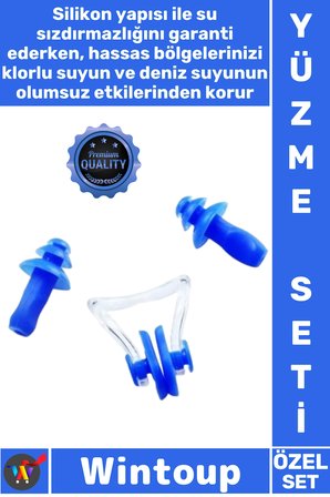 #YüzmeSeti Silikon Su Geçirmez Yüzücü Aksesuarı Profesyonel Yumuşak Kulak Burun Tıkayıcı Havuz Seti