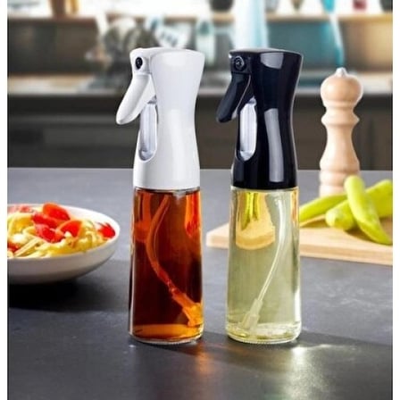 #Şişe Mutfak Sosluk Sirkelik Su Püskürtücü Şık Tasarım Dekoratif Tabancalı Spreyli Cam Şişe 200 ML