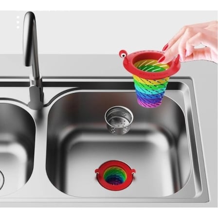 #Süzgeç Mutfak Banyo Gider Koruyucu Tıkanıklık Önleyici Pratik Şık Renkli 6 Kademeli Lavabo Süzgeci