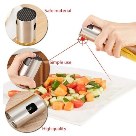 #Şişe Mutfak Zeytinyağı Sirke Sos Yağdanlık Şeffaf Ergonomik Şık Çok Amaçlı Spreyli Cam Şişe 100 Ml