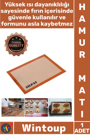 #Mat 40x30 Cm Profesyonel Fırın Hamur Açma Gereçleri Silikon Silpat Yanmaz Yapışmaz Şık Pişirme Matı