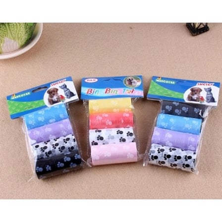 #Poşet Sızdırmaz Dayanıklı Rulo Yedek Dışkı Toplama Poşeti Renkli Set Sağlam Köpek Kaka Poşeti 4'lü