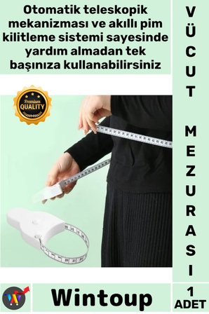 #Mezura Otomatik Teleskopik Bel Kalça Takip Fiberglas Çift Taraflı Ergonomik Vücut Ölçüm Mezurası
