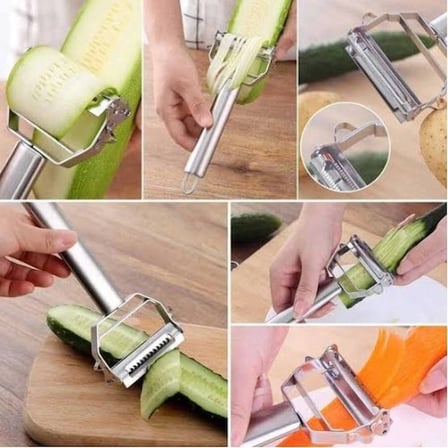 #Soyacak Paslanmaz Çelik Keskin Bıçaklı Ergonomik Profesyonel Pratik Jülyen Meyve Sebze Soyacağı