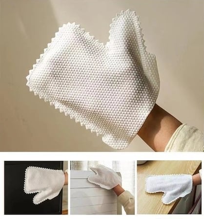 #Temizlik Mikrofiber Pratik Toz Emici Tekstil Etkili Ev Ofis Araç Temizlik Toz Alma Eldiveni 10 Adet