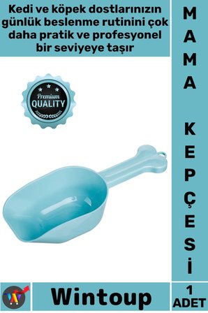 #MamaKepçesi Dayanıklı Plastik Ergonomik Saplı Kemik Desenli Tasarım Şık Pet Kedi Köpek Mama Kepçesi