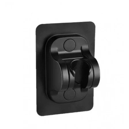 #Duş Banyo Mat Modern Delmeden Montaj Pratik Askı Şık Yapışkanlı Duş Başlığı Tutucu Ayarlı Siyah