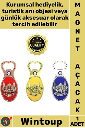 #Açacak Hediyelik Metal Buzdolabı Aksesuar Turistik Hatıra Eşyası Şık Yöresel Ayasofya Magnet Açacak