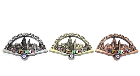 #Magnet Yelpaze Tasarım Dekoratif Buzdolabı Süsü Turistik Hediye Hatıra Eşya İstanbul Temalı Magnet