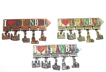 #Magnet Sultanahmet Ayasofya Galata Kız Kulesi Ortaköy Şehir Şık Hediye İstanbul Temalı Metal Magnet