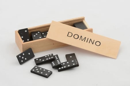 #Domino Klasik Strateji Zeka Geliştirici Eğitici Aile Boyu Şık Dayanıklı Ahşap Kutulu Domino Oyunu