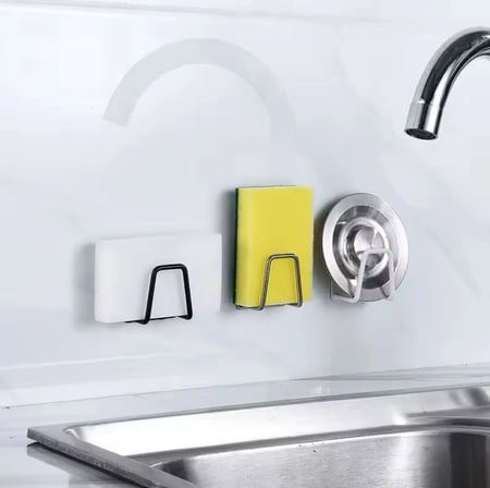 #DrenajAskı 304 Paslanmaz Mutfak Lavabo Organizer Duvar Raf Kendinden Yapışkanlı Çelik Drenaj Askısı