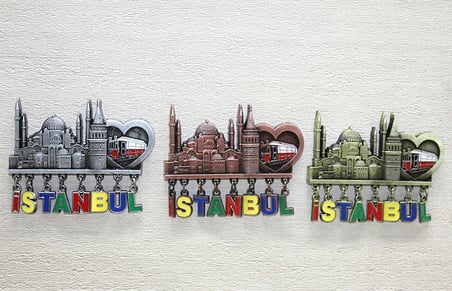 #Magnet Dekoratif Hareketli Şehir Konseptli Turistik Hediyelik Şık Sarkaçlı İstanbul Temalı Magnet