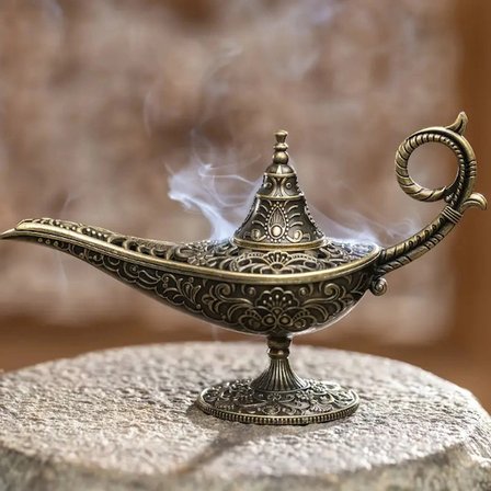 #Tütsülük Osmanlı Tarzı Nostaljik Metal Döküm Buhurdanlık Dekoratif Sihirli Lamba Tasarımlı Tütsülük