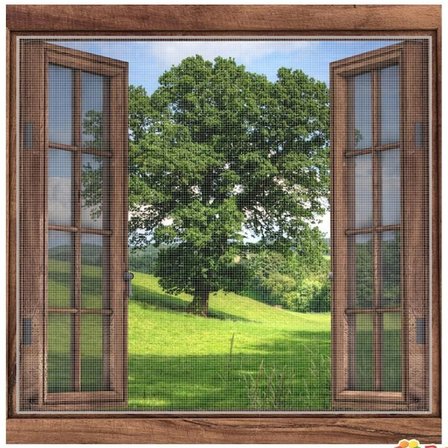 #Sineklik 125x75 Pratik Montaj Pencere Kapı Tül Sivrisinek Koruyucu Yapışkanlı Çift Kanat Sineklik