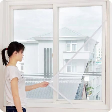 #Sineklik 125x75 Pratik Montaj Pencere Kapı Tül Sivrisinek Koruyucu Yapışkanlı Tek Kanat Sineklik