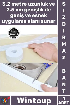 #Bant Mutfak Banyo Lavabo Küvet Kenar Bandı Su Geçirmez Yapışkanlı PVC İnce Su Sızdırmaz Kenar Bant