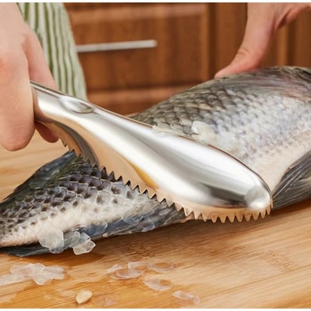 #PulKazıyıcı Paslanmaz Çelik Hazneli Ergonomik Mutfak Profesyonel Pratik Balık Pulu Kazıyıcı Aparat