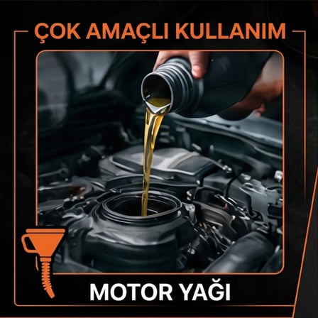 #Huni Profesyonel Yağ Aktarma Filtreli Sağlam Spiralli Sabit Borulu Çelik Süzgeçli Huni 2.2 Litre
