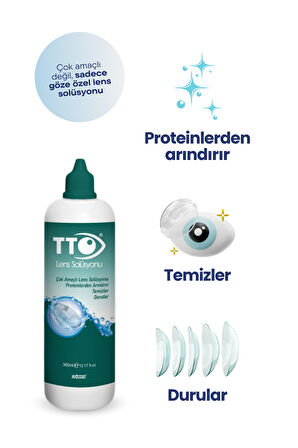 TTO Lens solüsyonu 360 ml 3'lü set+TTO 60 ml lens solüsyonu hediye