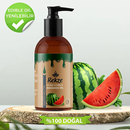 Rekze Doğal 4 Adet Karpuz Özlü Duyusal Ve Aromaterapi Kokulu Masaj Yağı 120 ml