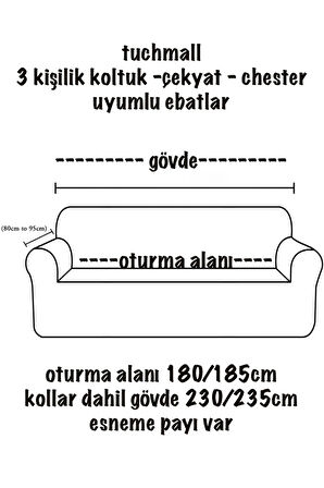  Tuğla Desen Koltuk Örtüsü Lastikli Kayma Yapmayan 3 Kişilik Çekyat Kanepe Kılıfı 1 Adet
