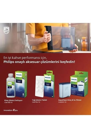 Philips Espresso Makinası Bakım Kiti Kireç Çözücü, Yağ Çözücü, Su Filtresi