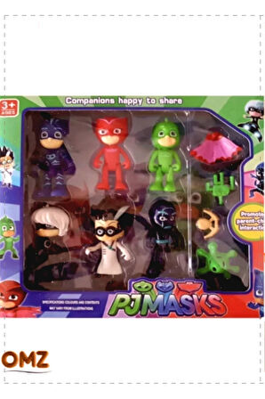 Pjmasks 10’lu Pjimaskeliler Figür SetiYüksek Kaliteli Kız Erkek Cocuk Egitici Montessori Oyuncak