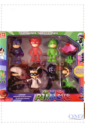Pjmasks 10’lu Pjimaskeliler Figür SetiYüksek Kaliteli Kız Erkek Cocuk Egitici Montessori Oyuncak