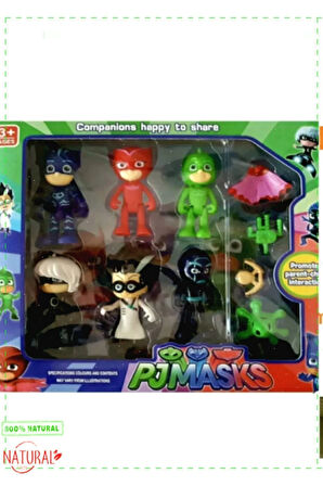 Pjmasks 10’lu Pjimaskeliler Figür SetiYüksek Kaliteli Kız Erkek Cocuk Egitici Montessori Oyuncak
