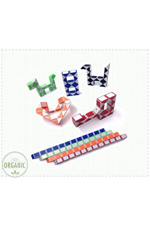 Magic Snake Rubik Şekilden Şekile Giren Sihirli Yılan Zeka Kız Cocuk Erkek Cocuk Egitici Montessori