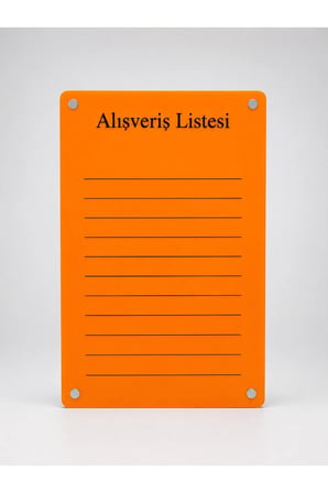 Alışveriş Listesi Yazı Tahtası - Silinebilir Kalemli Buzdolabı Not Panosu - 2 Adet Kalemli (Sürpriz Hediyeli)