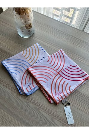 Belli Fresh Yay Desen Soft Eşarp Turuncu