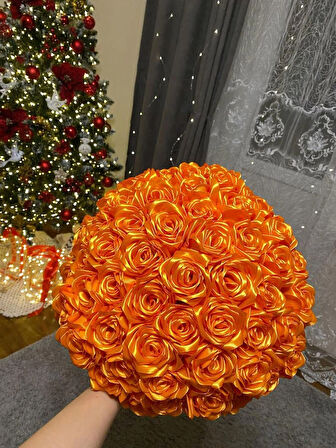 50 Lİ TURUNCU GÜL BUKETİ