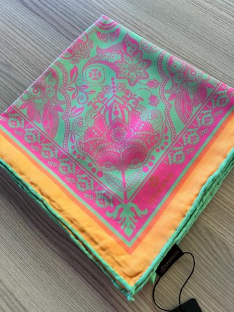 İpekhan Henna Desen Soft Eşarp Turuncu